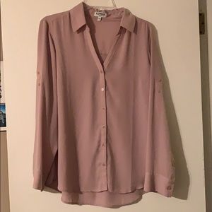 Express light pink blouse size large